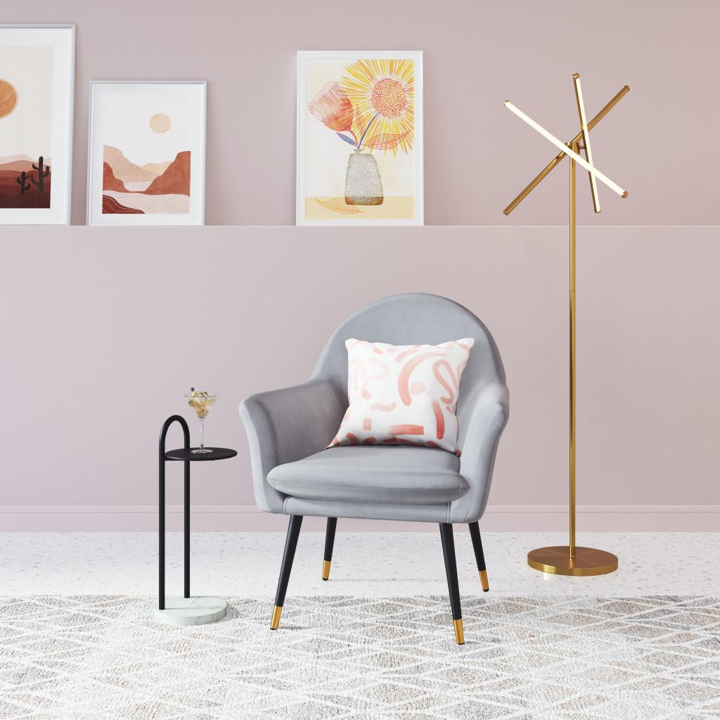 ZUO Garza Floor Lamp Brass