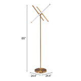 ZUO Garza Floor Lamp Brass