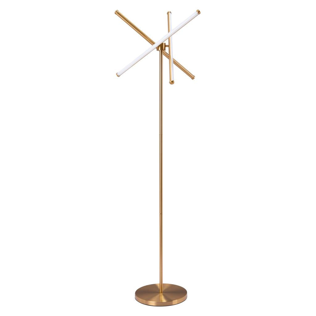 ZUO Garza Floor Lamp Brass