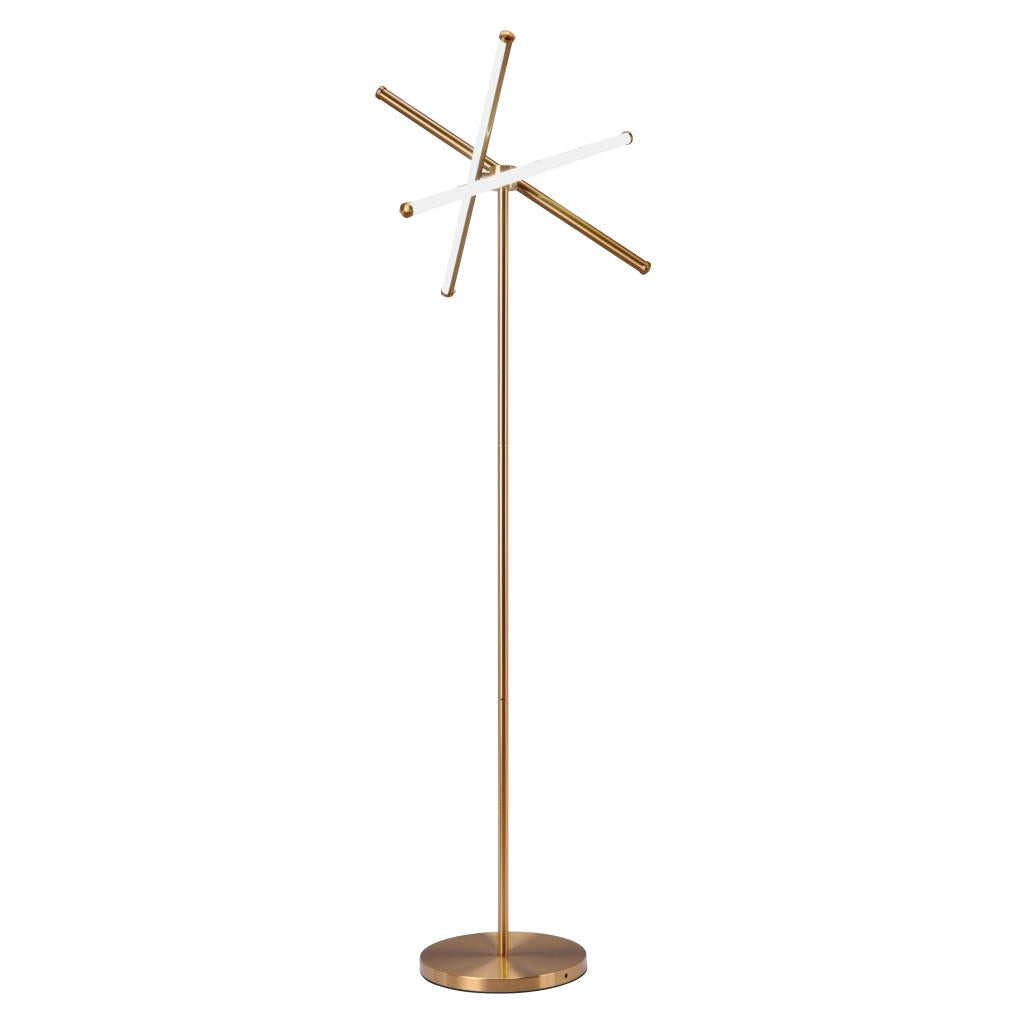 ZUO Garza Floor Lamp Brass