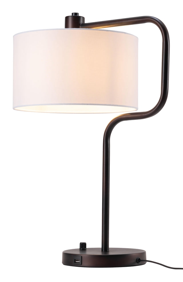 ZUO Middlemist Table Lamp White