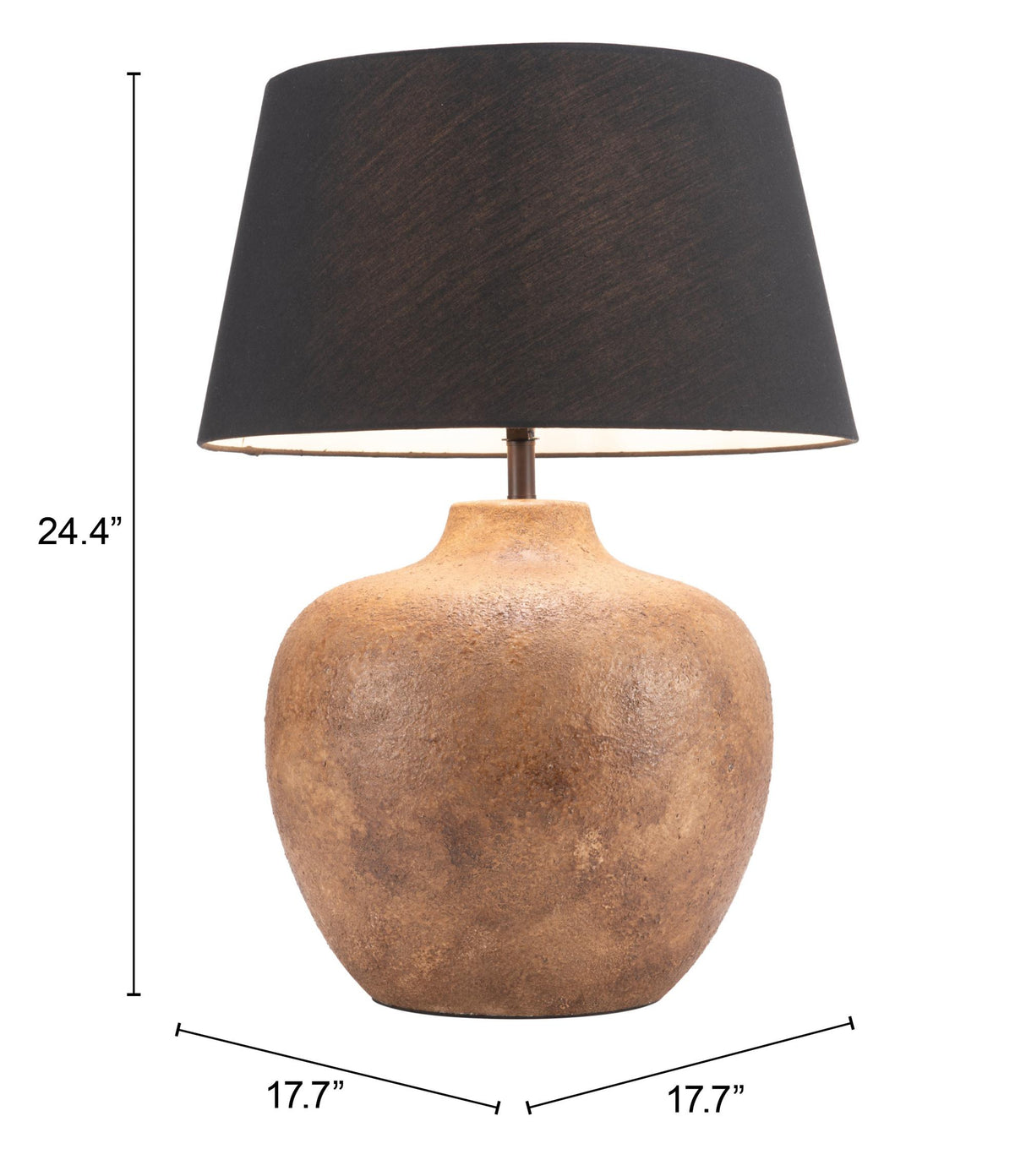 ZUO Basil Table Lamp Black