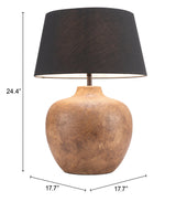 ZUO Basil Table Lamp Black