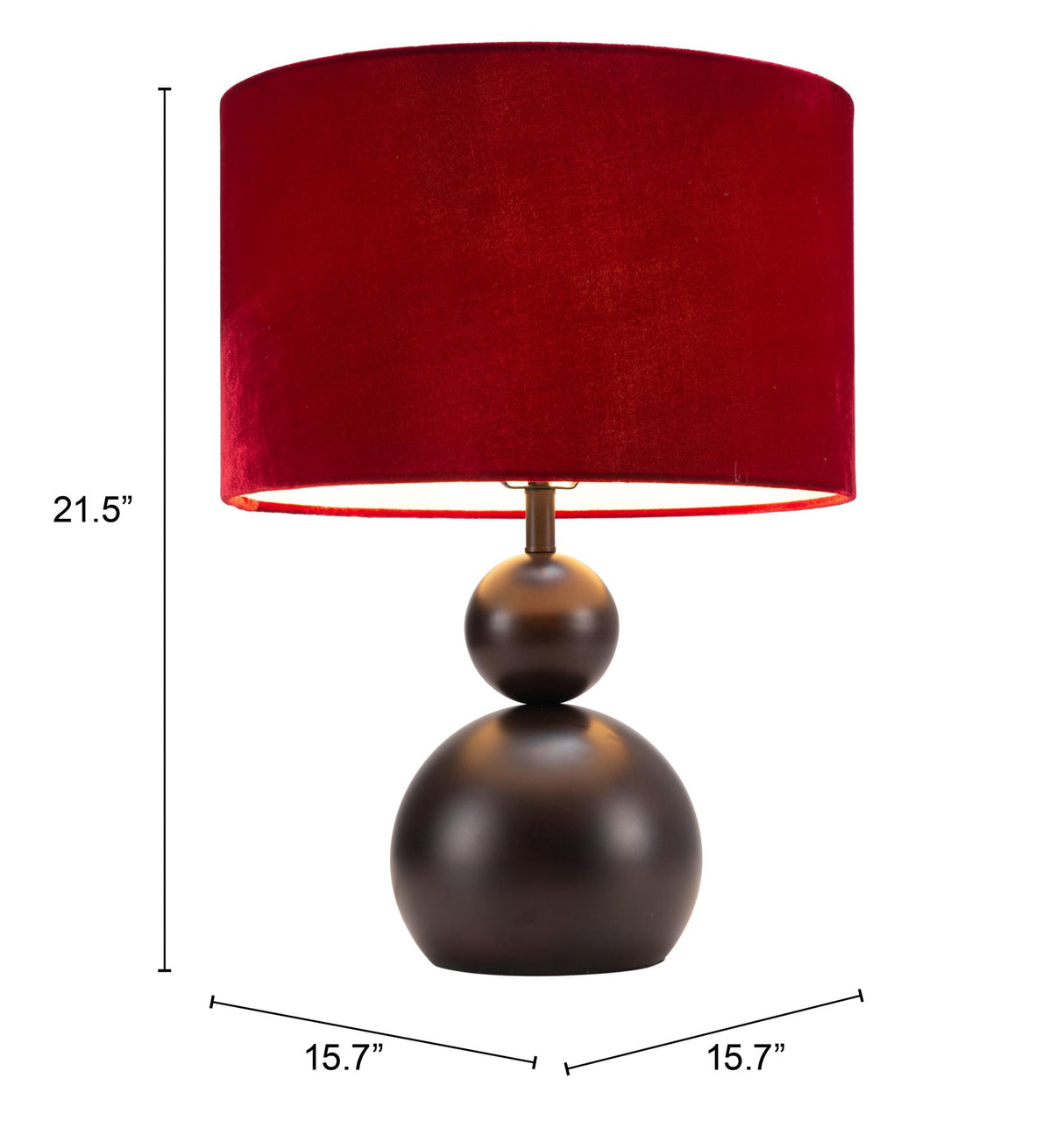 ZUO Shobu Table Lamp Red