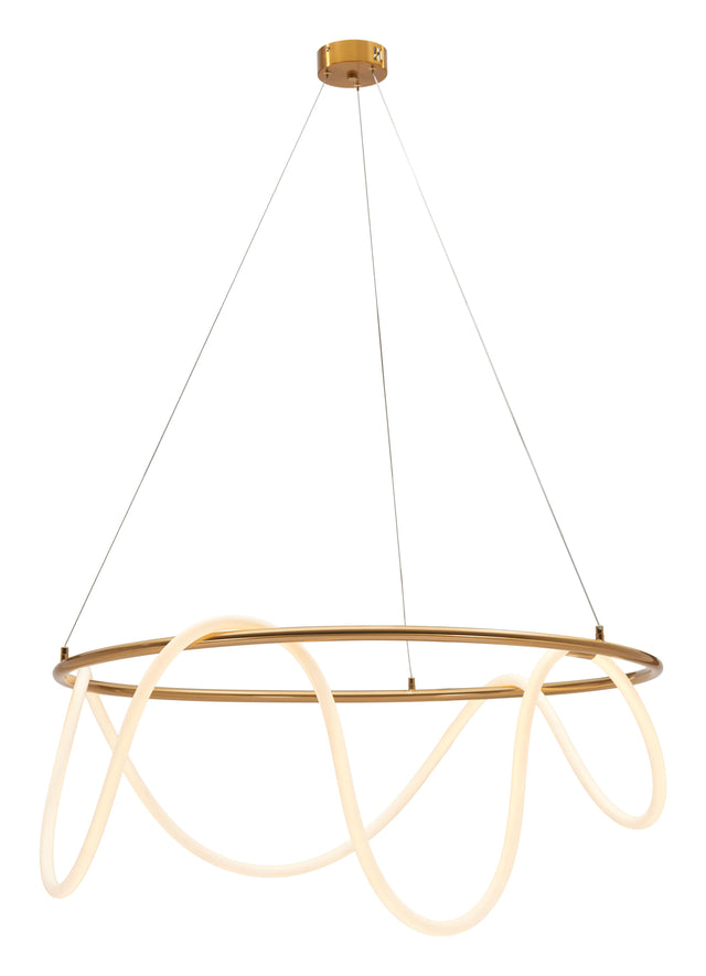 ZUO Wiber Ceiling Lamp Brass