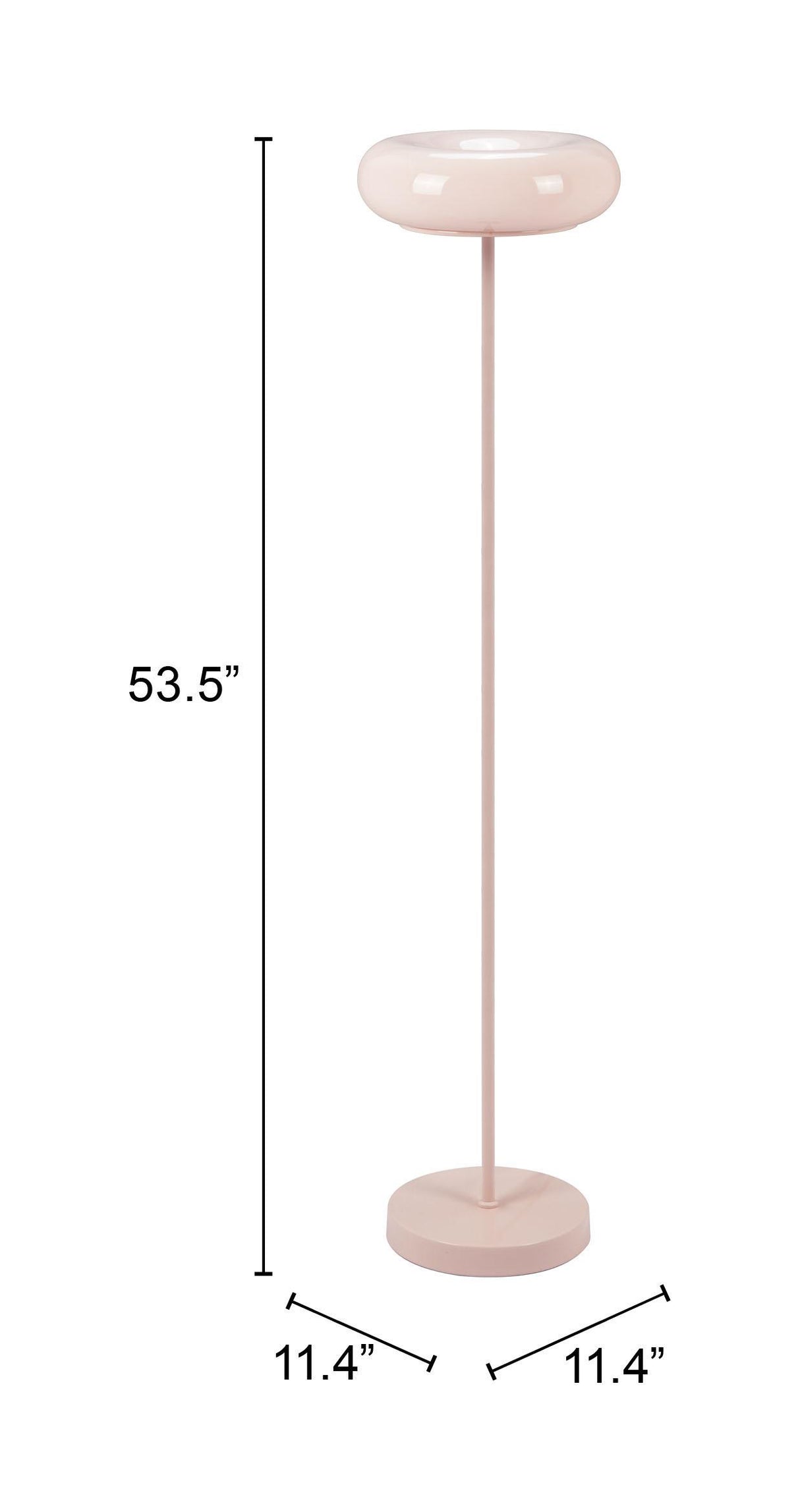 ZUO Munk Floor Lamp Pink