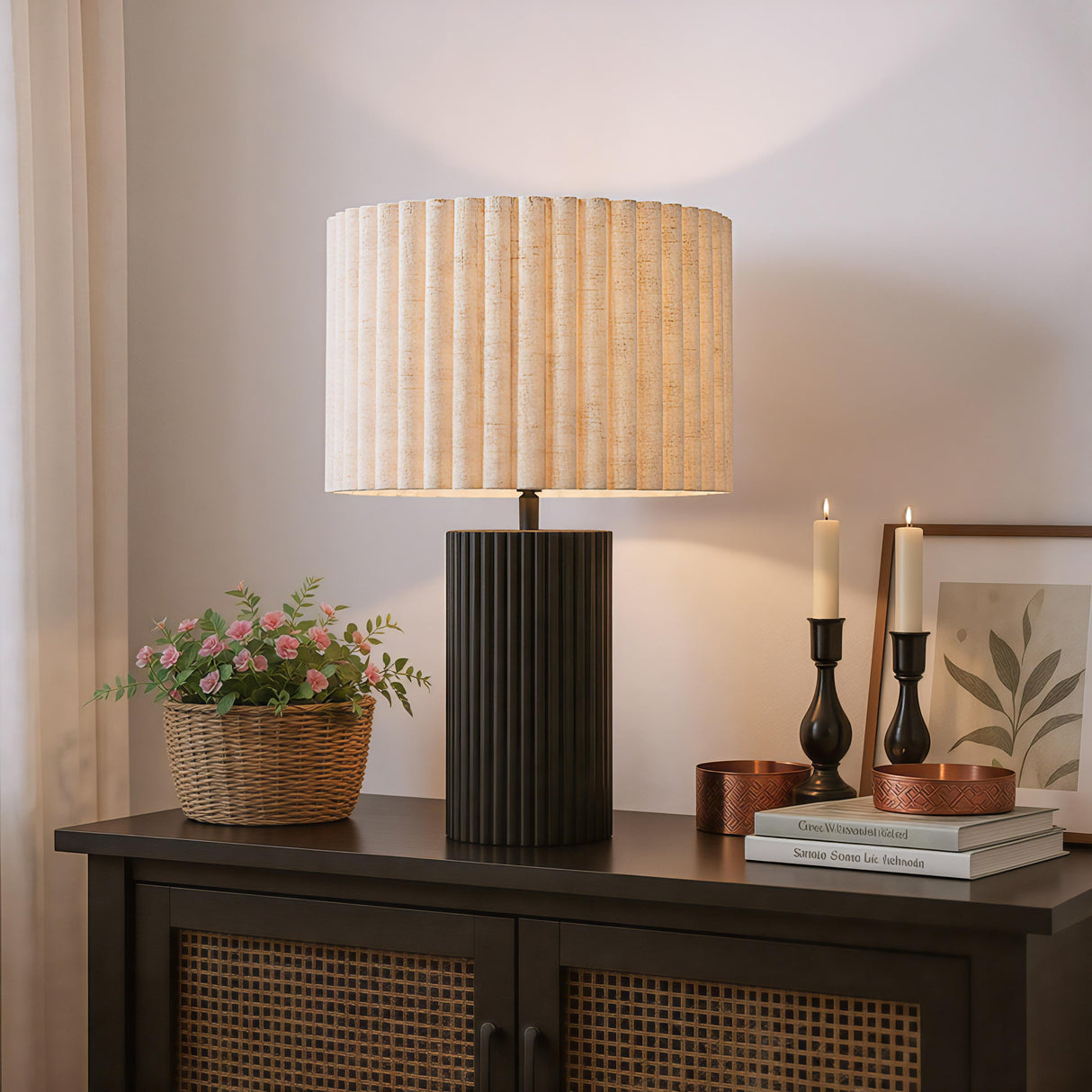 ZUO Aurora Table Lamp Beige & Black