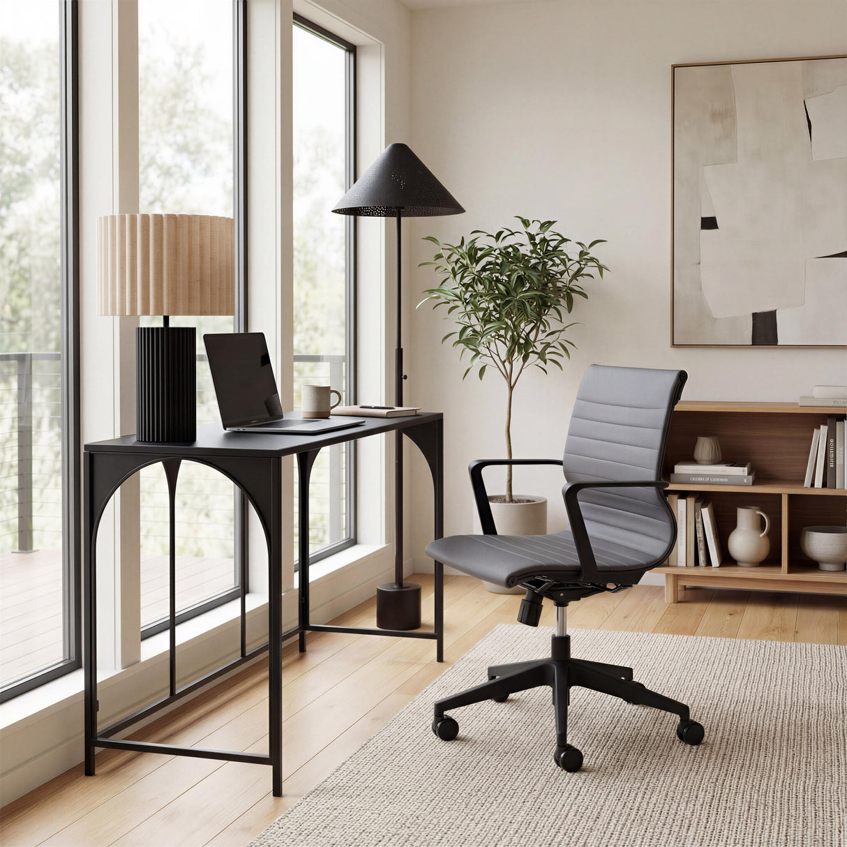 ZUO Aurora Table Lamp Beige & Black