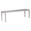 ZUO Metropolitan Double Bench Gray & Silver