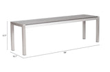 ZUO Metropolitan Double Bench Gray & Silver