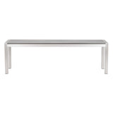 ZUO Metropolitan Double Bench Gray & Silver