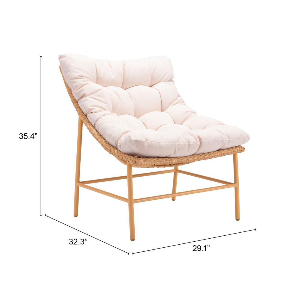 ZUO Merilyn Accent Chair Beige & Natural