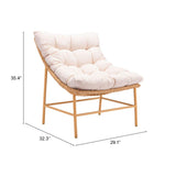 ZUO Merilyn Accent Chair Beige & Natural