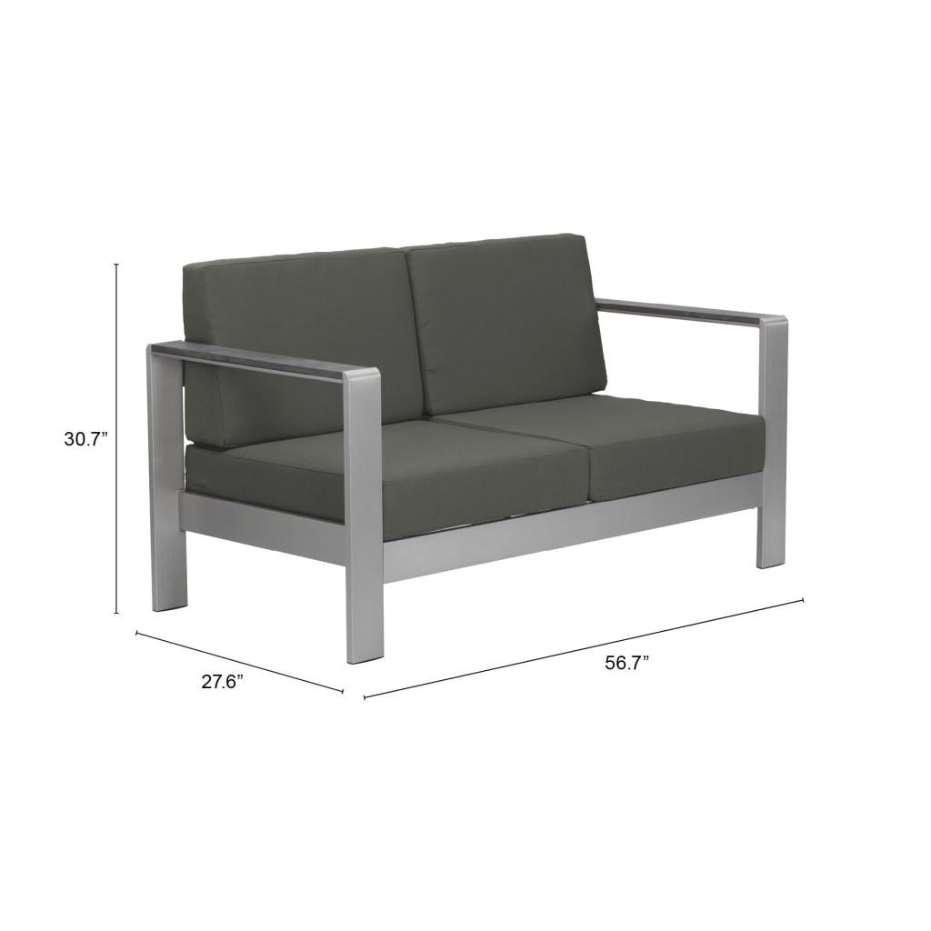 ZUO Cosmopolitan Sofa Dark Gray