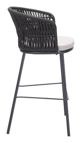 ZUO Freycinet Barstool (Set of 2) Black