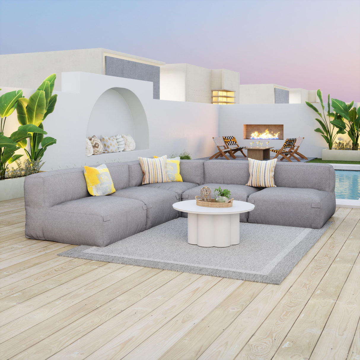 ZUO Luanda Middle Chair Gray