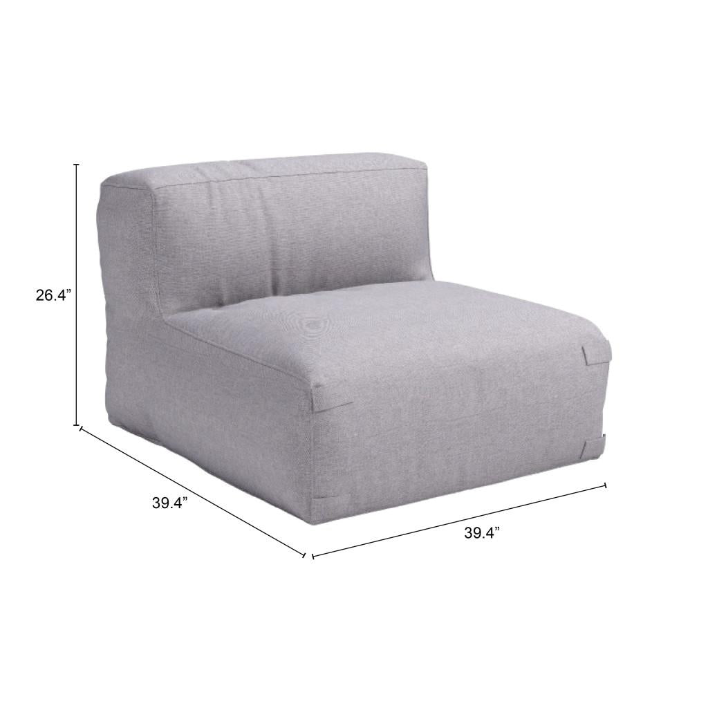 ZUO Luanda Middle Chair Gray