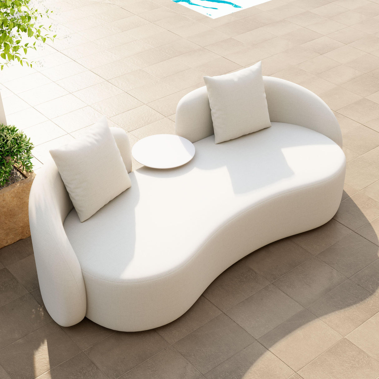 ZUO Sunny Isles Loveseat Beige