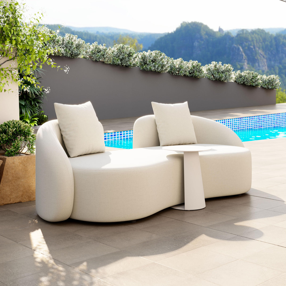 ZUO Sunny Isles Loveseat Beige