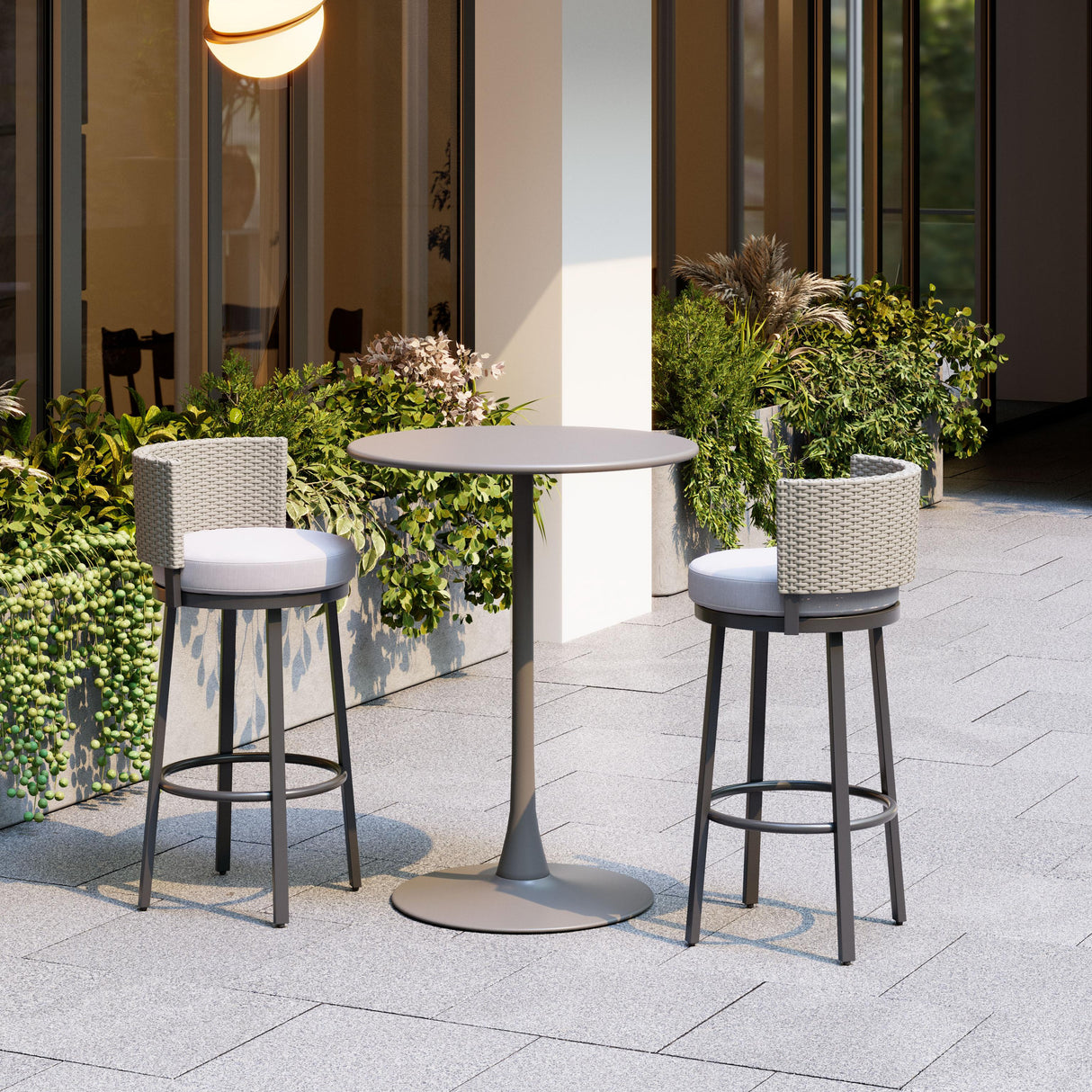 ZUO Midnight Wave Barstool White