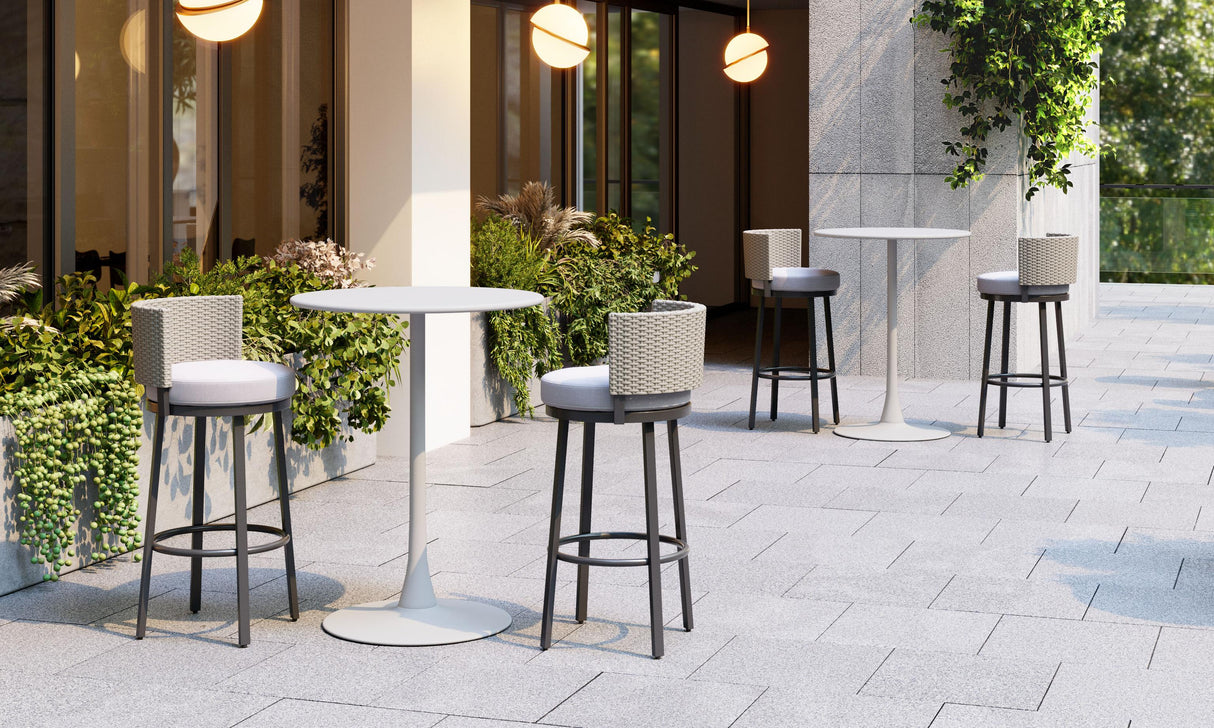 ZUO Midnight Wave Barstool White