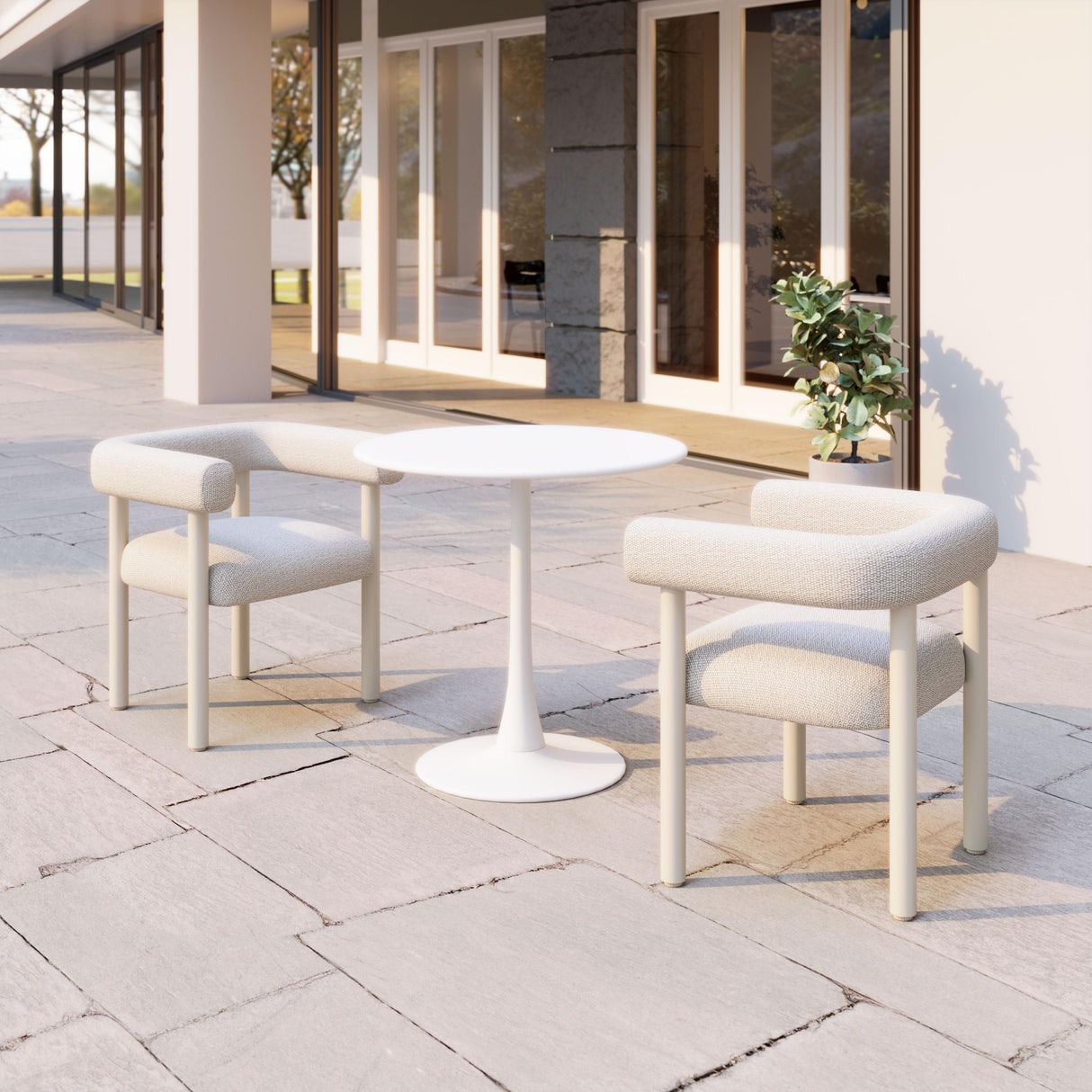 ZUO Sunbath Dining Chair (Set of 2) White