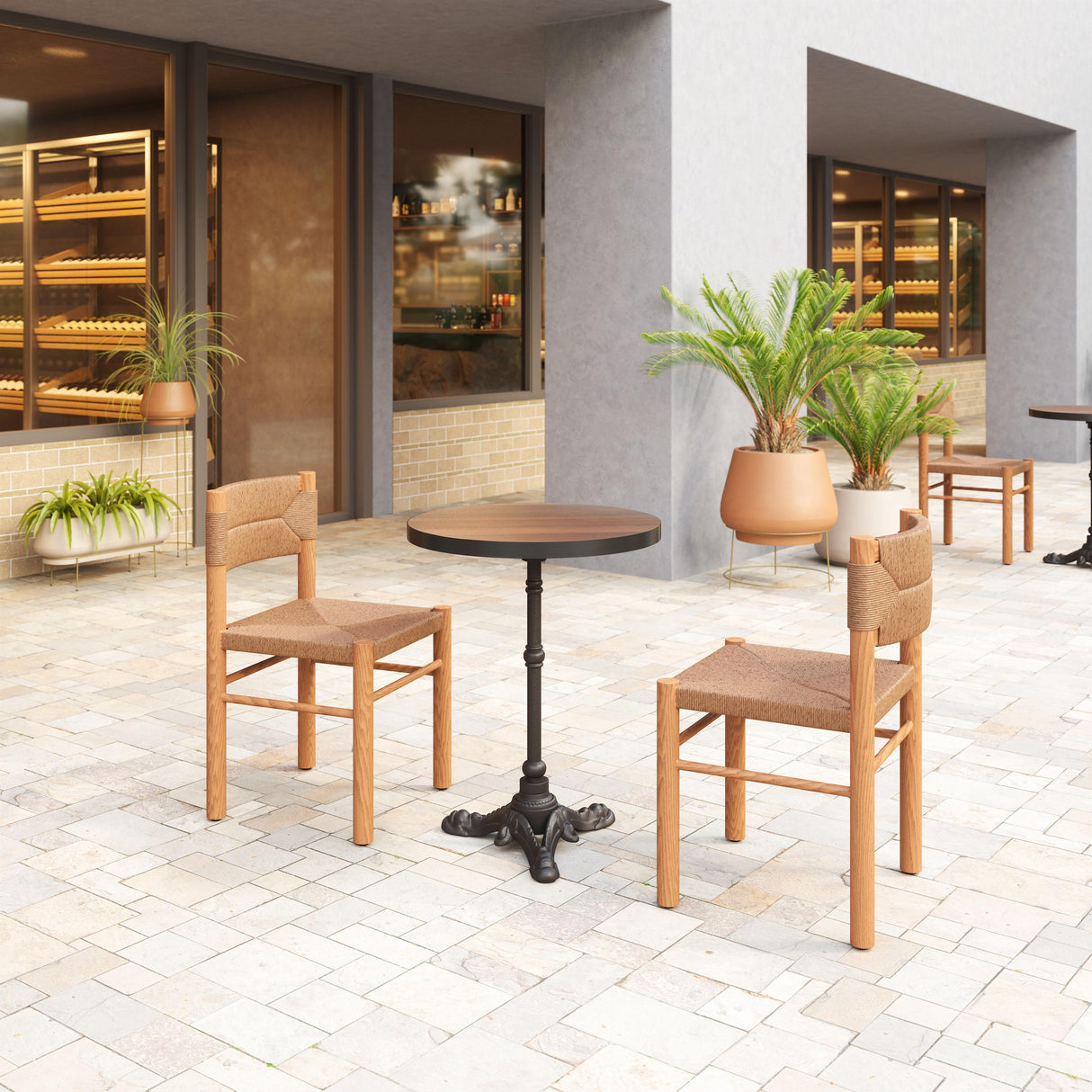 ZUO Iska Dining Chair (Set of 2) Natural