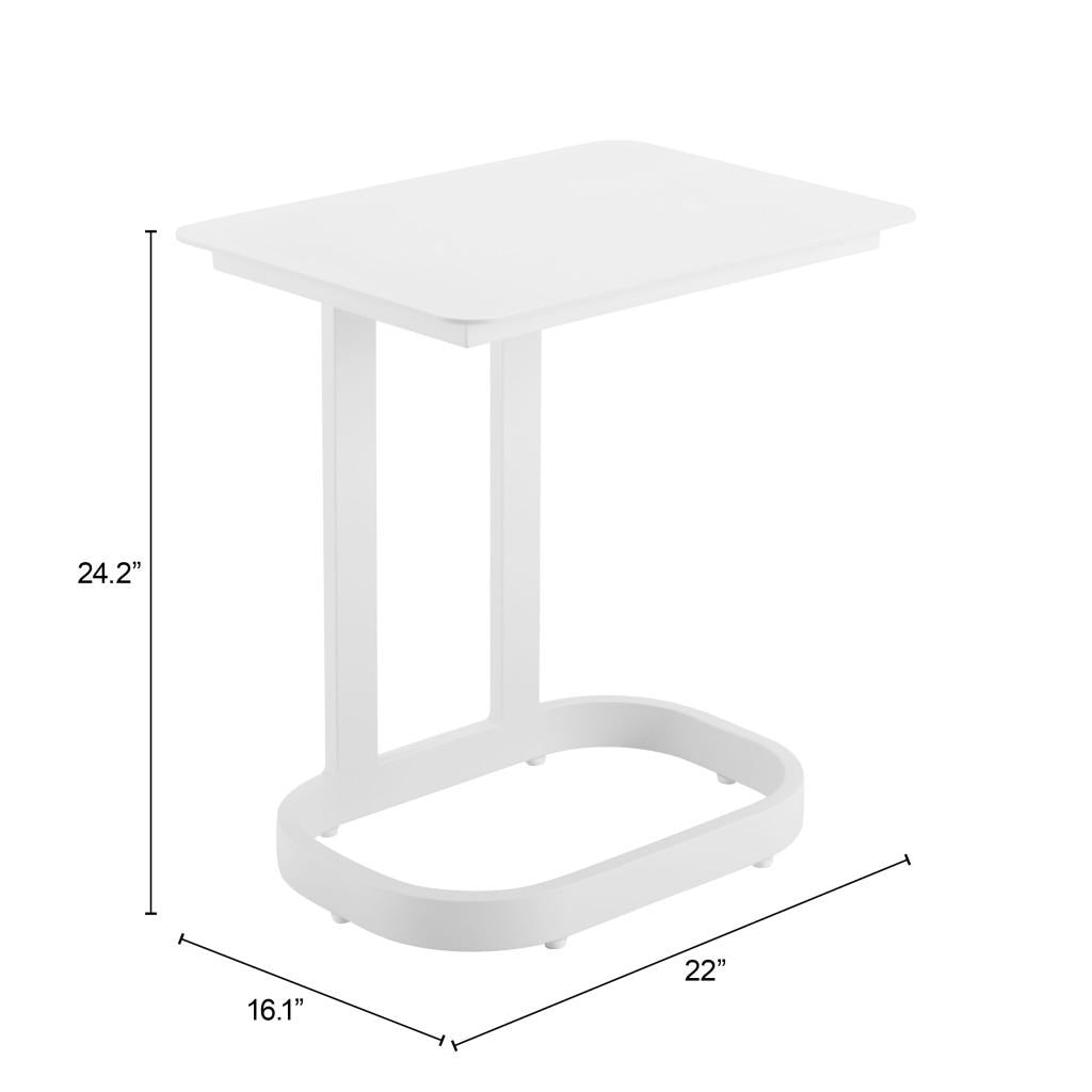 ZUO Friss End Table White