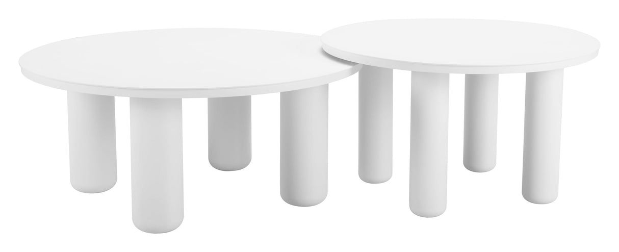 ZUO Ola Coffee Table Set (2-Piece) White