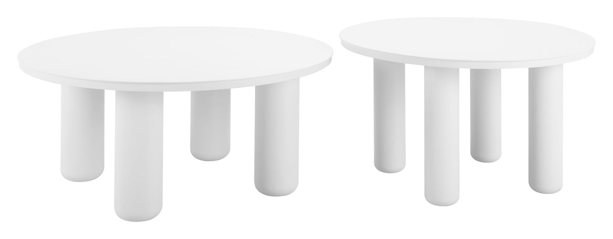 ZUO Ola Coffee Table Set (2-Piece) White