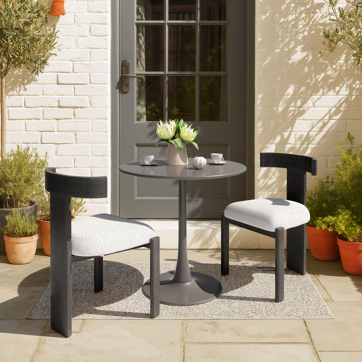 ZUO Tiana Dining Chair Black & Beige