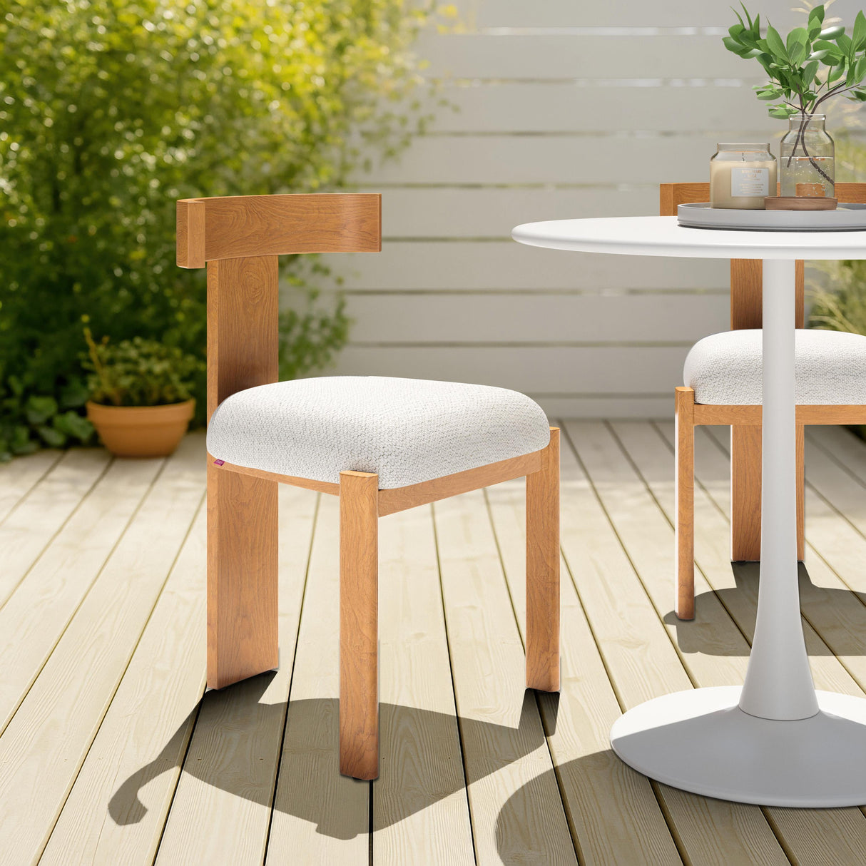 ZUO Tiana Dining Chair Natural & Beige