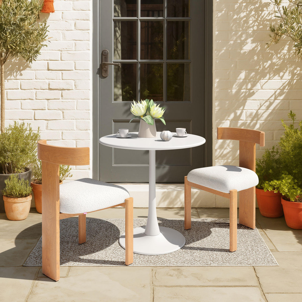 ZUO Tiana Dining Chair Natural & Beige