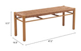 ZUO Iska Bench Natural