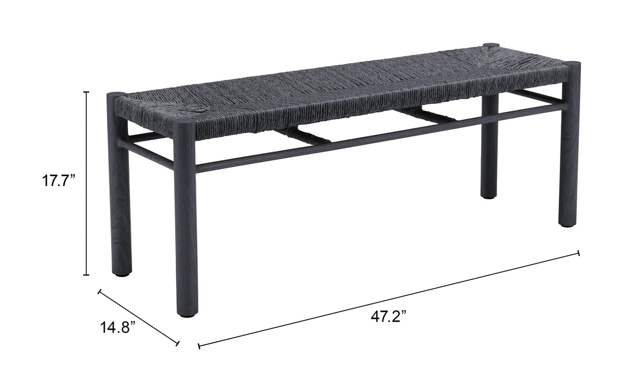 ZUO Iska Bench Black