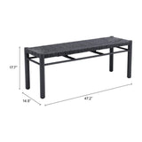 ZUO Iska Bench Black
