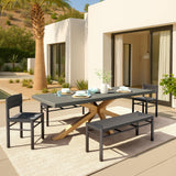 ZUO Suan Rectangular Dining Table Gray