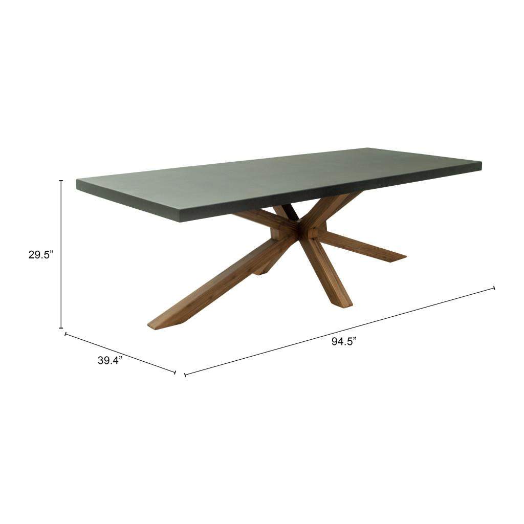 ZUO Suan Rectangular Dining Table Gray