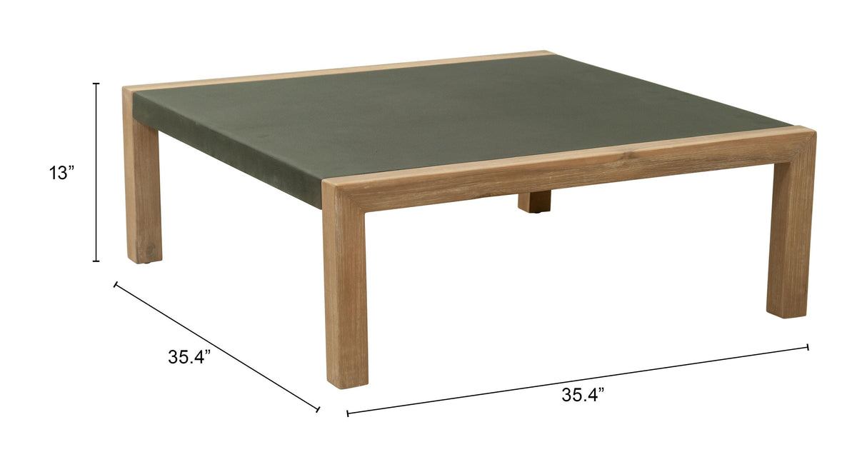 ZUO Teras Coffee Table Gray
