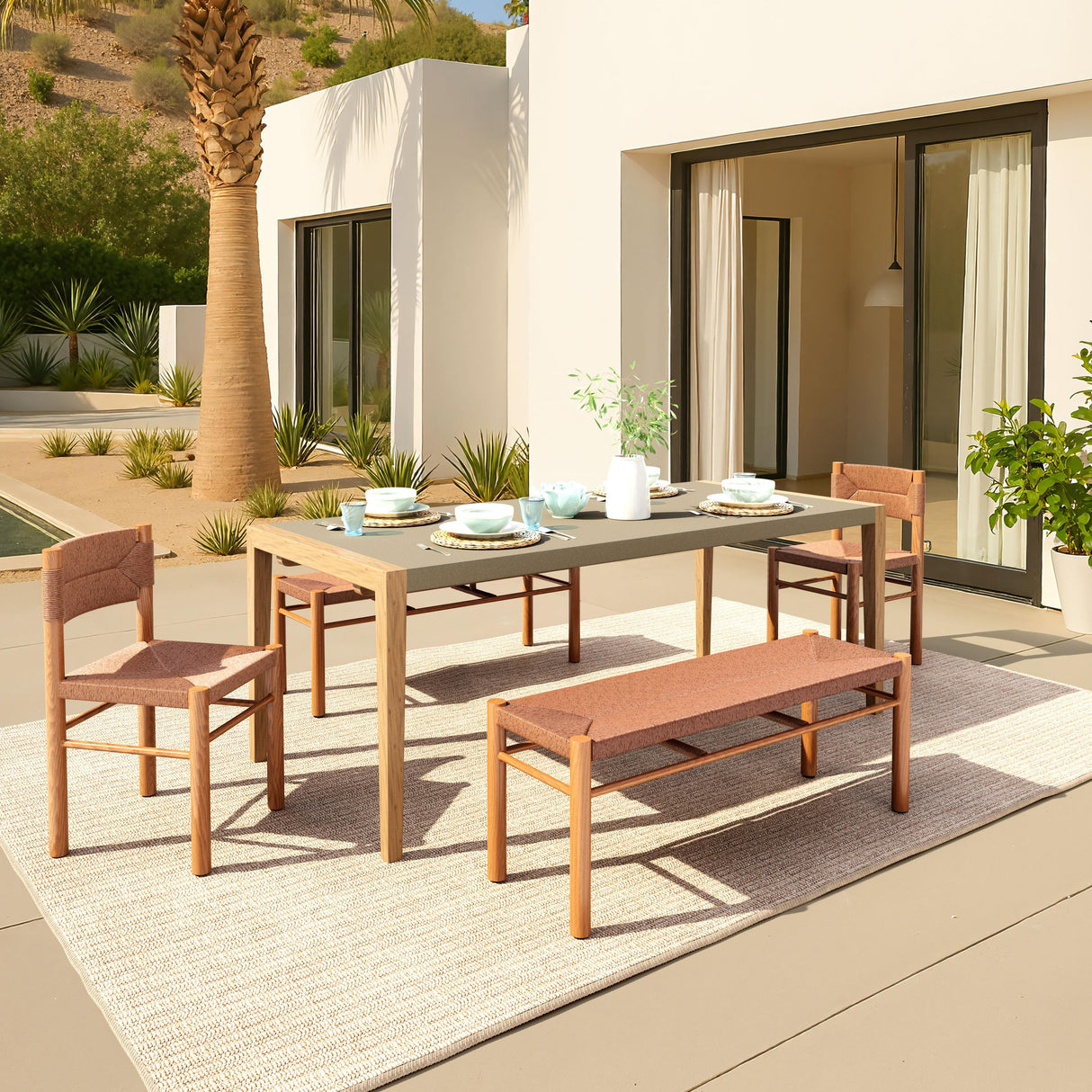 ZUO Kata Dining Table Gray
