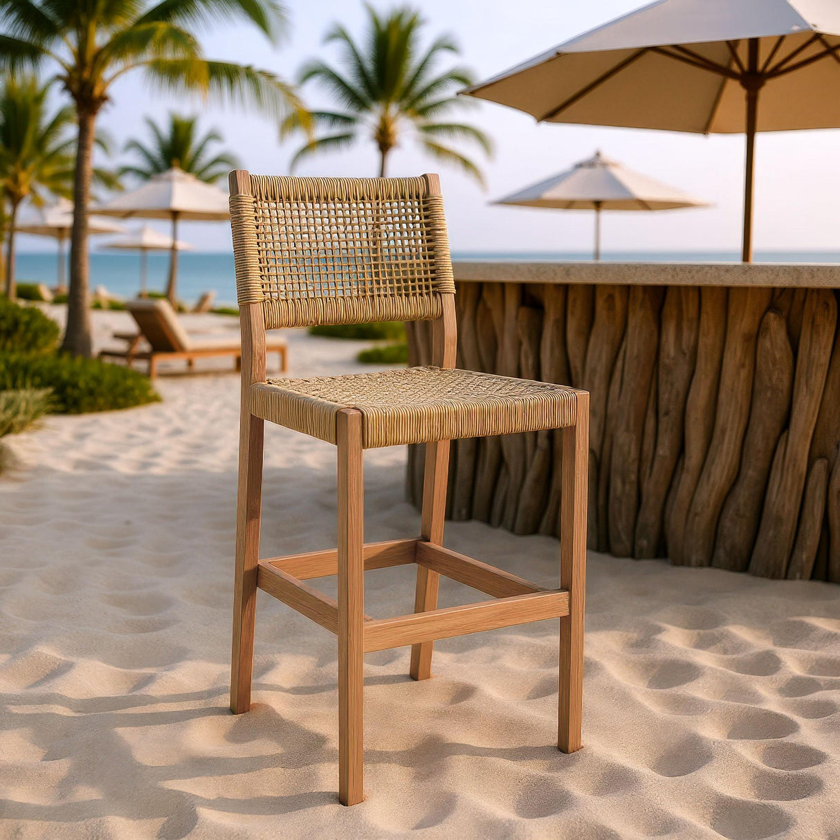 ZUO Corde Barstool Beige