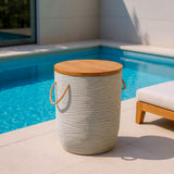 ZUO Biban Side Table Natural & Gray