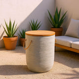 ZUO Biban Side Table Natural & Gray