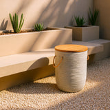 ZUO Biban Side Table Natural & Gray