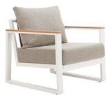 ZUO Welt Armchair Taupe & White