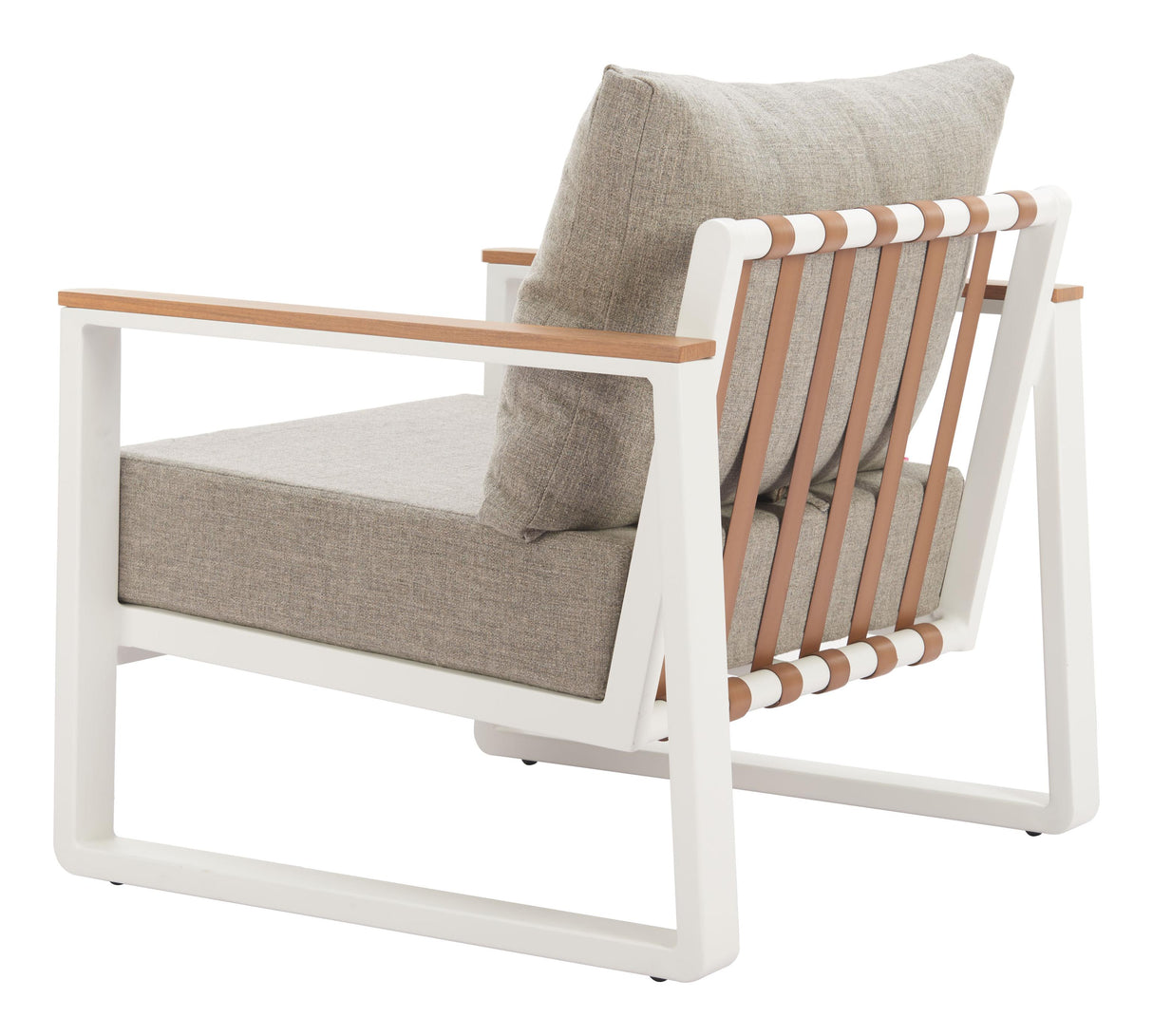 ZUO Welt Armchair Taupe & White