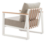ZUO Welt Armchair Taupe & White