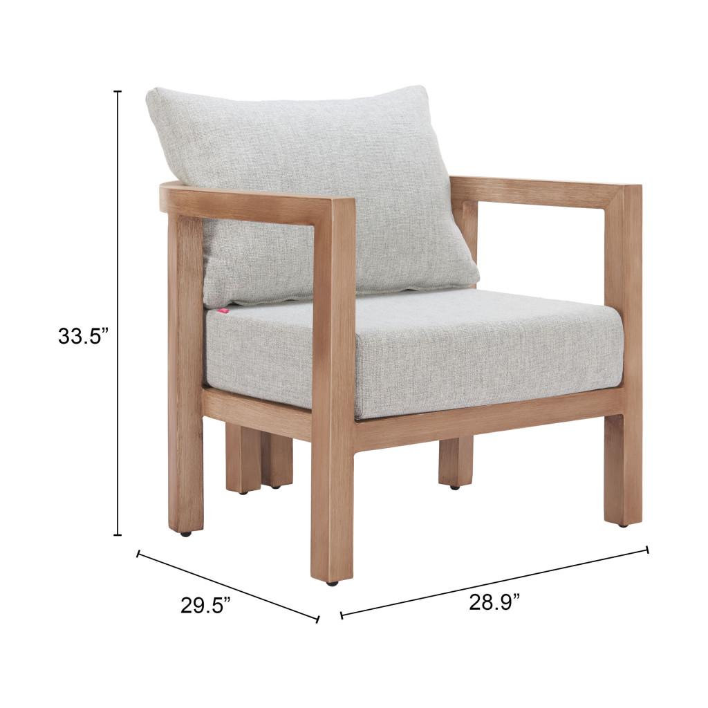 ZUO Leto Armchair Gray