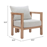 ZUO Leto Armchair Gray