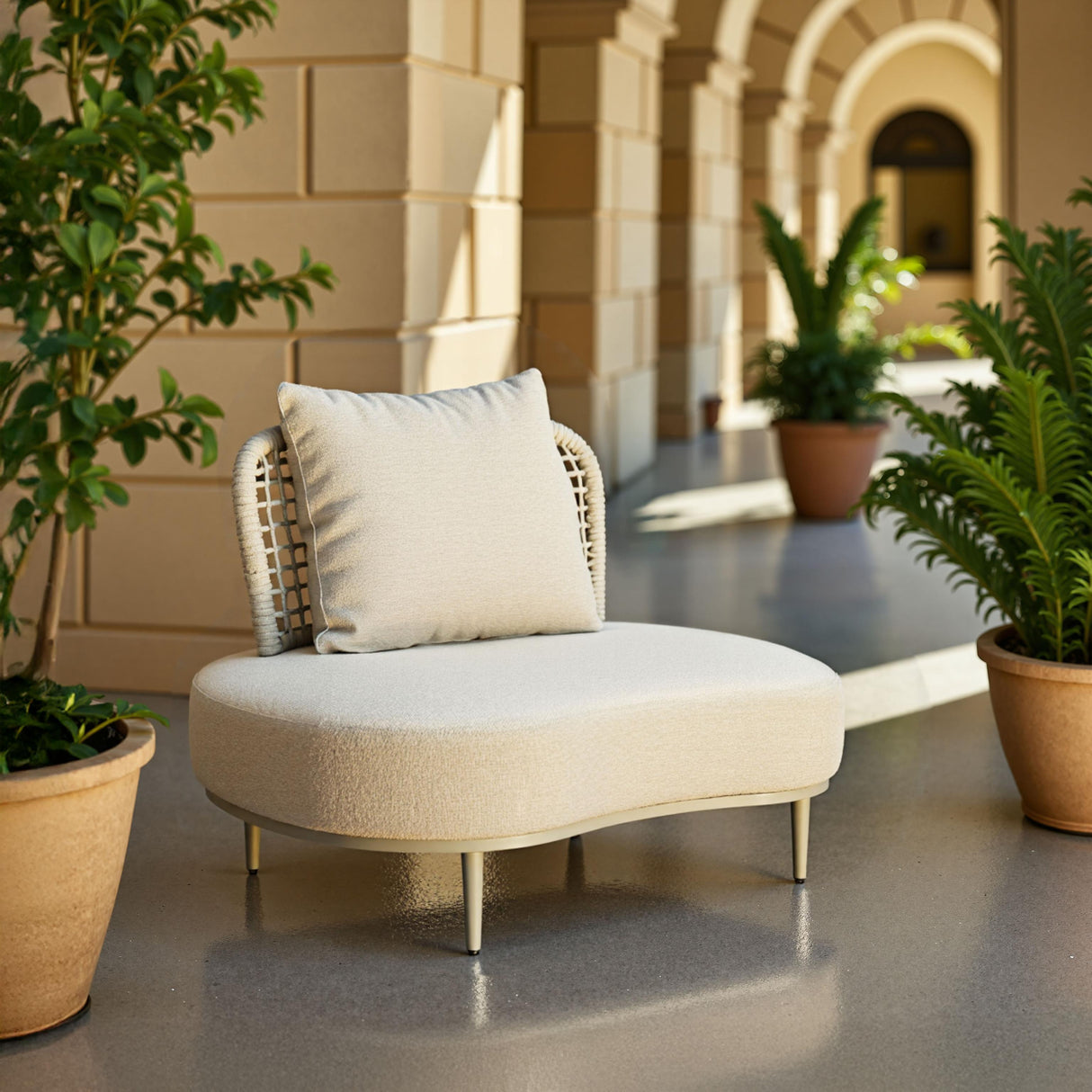 ZUO Ruhe Accent Chair Beige